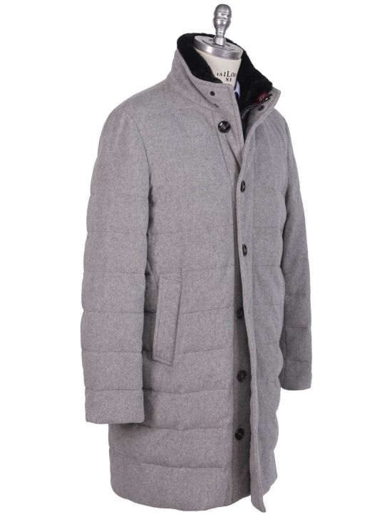 Kiton Kiton Gray PL Virgin Wool Cashmere Rabbit Overcoat Gray 001