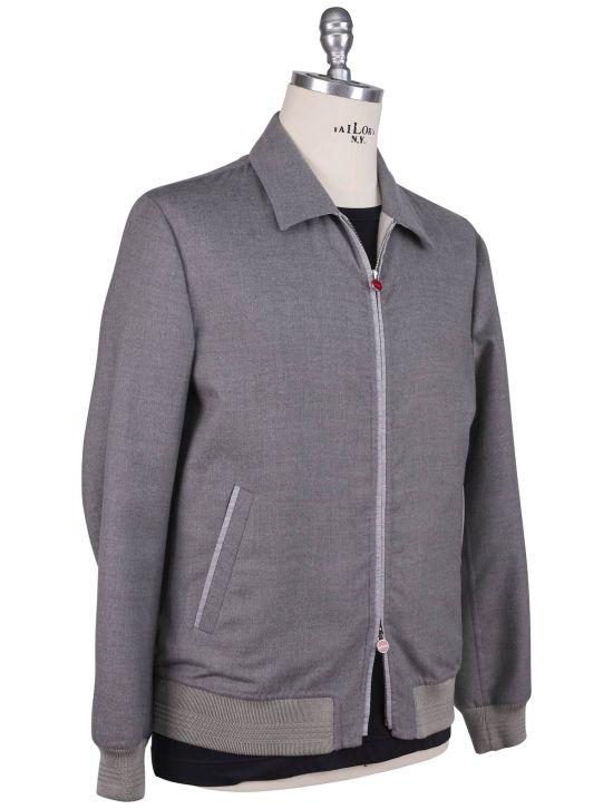 Kiton Kiton Gray Cashmere Silk Coat Gray 001