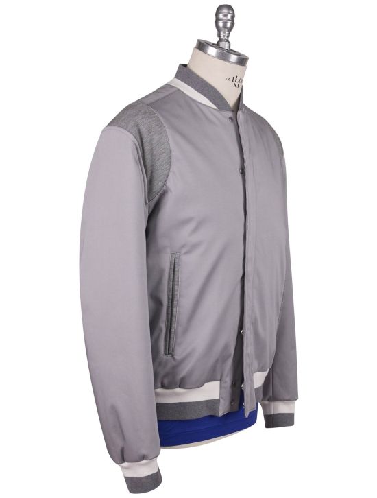 Kiton Kiton Gray Cotton Ea Modal Cashmere Coat Gray 001