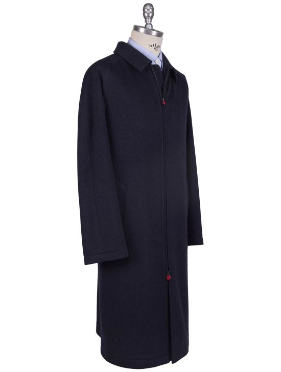 Kiton Kiton Blue Cashmere Overcoat Blue 001