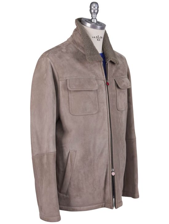 Kiton Kiton Gray Shearling Coat Gray 001