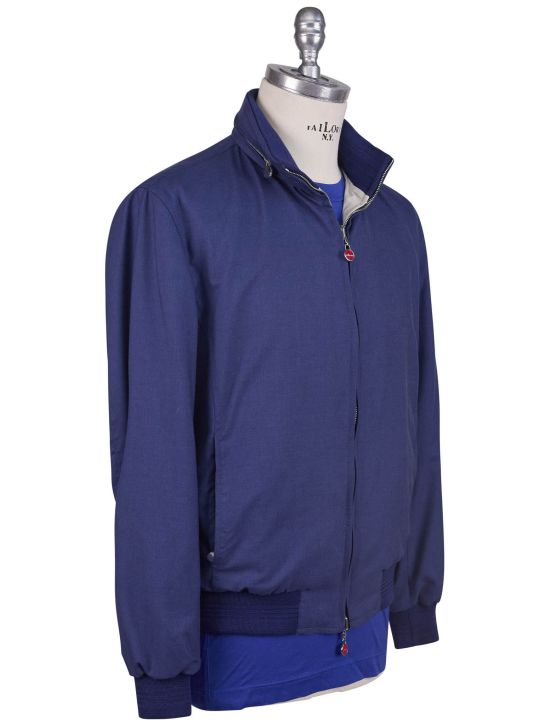 Kiton Kiton Blue Cashmere Silk Coat Blue 001