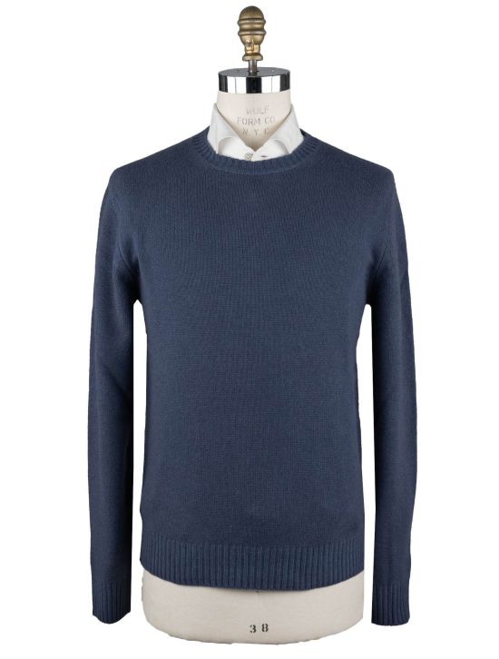 Malo Malo Blue Virgin Wool Sweater Crewneck Blue 000