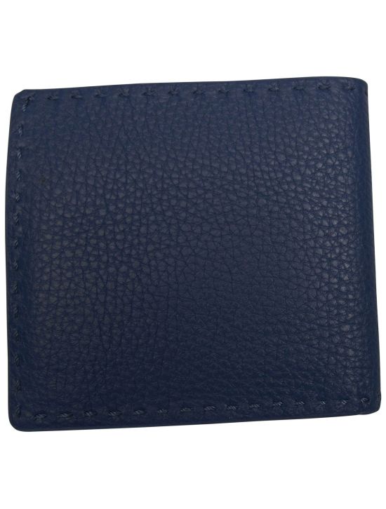 Kiton Kiton Blue Leather Wallet Blue 001