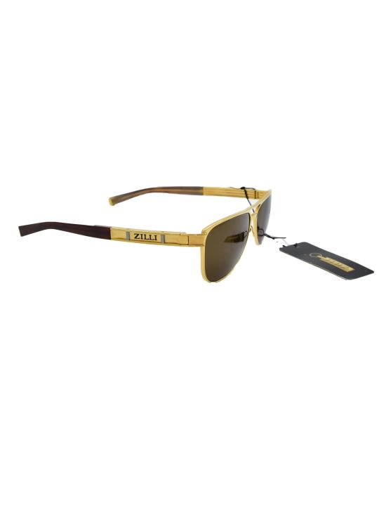 Zilli ZILLI Gold Titanium Acetate Limited Collection Sunglasses Gold 001