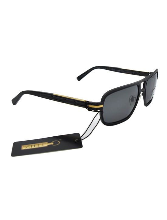 Zilli ZILLI Black Titanium Acetate Sunglasses Black 001