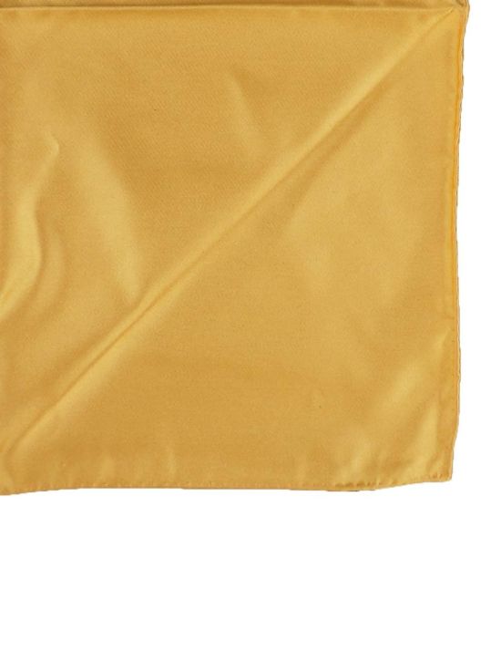Zilli Zilli Yellow Silk Pocket Square Yellow 001