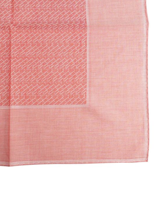 Zilli Zilli Pink Cotton Pocket Square Pink 001