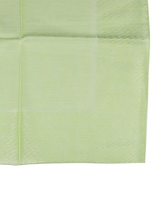 Zilli Zilli Green Cotton Pocket Square Green 001