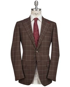 Isaia Isaia Brown Gray Wool Suit Brown / Gray 000