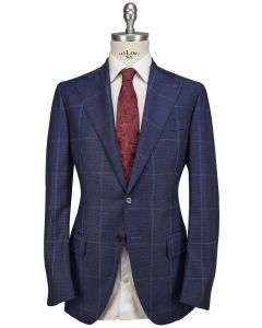 Isaia Isaia Blue Wool Suit Blue 000
