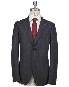 Isaia Isaia Blue Wool Silk Suit Blue 000