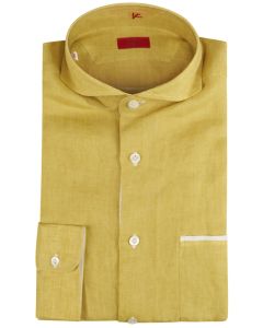 Isaia Isaia Yellow Linen Shirt Yellow 000