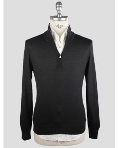 Gran Sasso Gran Sasso Black Cashmere Silk Sweater Half Zip Black 000