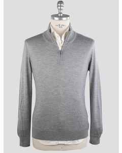 Gran Sasso Gran Sasso Gray Cashmere Silk Sweater Half Zip Gray 000