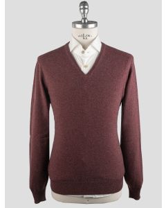 Gran Sasso Gran Sasso Burgundy Cashmere Sweater V-Neck Burgundy 000