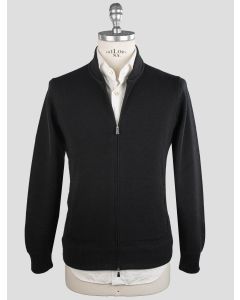 Gran Sasso Gran Sasso Black Rain Wool Sweater Full Zip Black 000