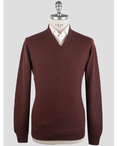 Gran Sasso Gran Sasso Burgundy Cashmere Sweater V-Neck Burgundy 000