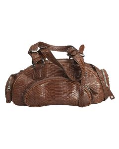 Kiton Kiton Brown Leather Snake Bag Brown 000