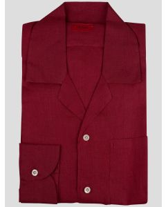 Isaia Isaia Red Linen Shirt Red 000