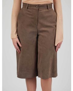 Kiton Kiton Brown Leather Short Pant Brown 000