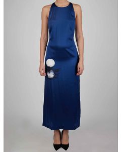 Kiton Kiton Blue Silk Dress Blue 000