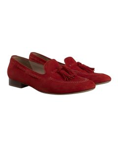 Kiton Kiton Red Leather Suede Loafers Red 000