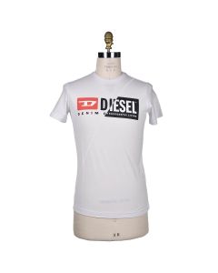 Diesel DIESEL White Cotton T-shirt T-DIEGO-CUTY White 000