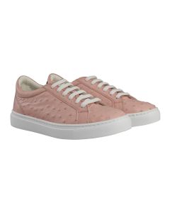 Kiton Kiton Pink Leather Ostrich Sneakers Pink 000