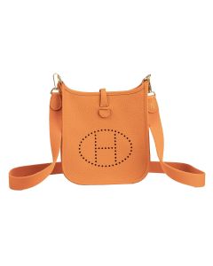 Hermès Hermès Orange Leather Bag Mini Evelyne Orange 000