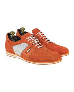 Zilli Zilli Orange Leather Suede Sneakers Orange 000