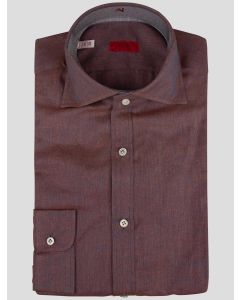 Isaia Isaia Light Red Cotton Linen Shirt Red 000