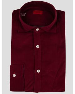 Isaia Isaia Burgundy Cotton Shirt Burgundy 000