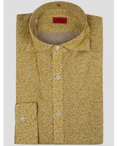 Isaia Isaia Yellow Cotton Shirt Yellow 000