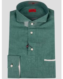 Isaia Isaia Green Linen Shirt Green 000
