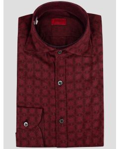 Isaia Isaia Red Cotton Shirt Red 000