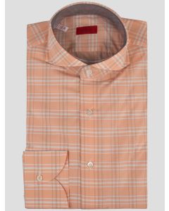 Isaia Isaia Orange Cotton Shirt Orange 000