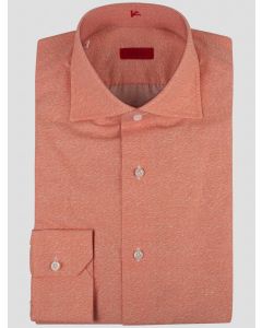 Isaia Isaia Orange Cotton Silk Shirt Orange 000