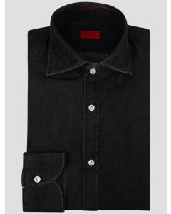 Isaia Isaia Black Cotton Shirt Black 000