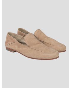 Isaia Isaia Beige Leather Suede Loafers Shoes Beige 000