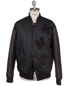 Kiton Kiton Knt Black PA Leather Coat Black 000