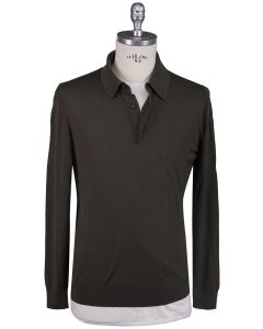 Kiton Kiton Green Wool 14 Micron Sweater Polo Green 000