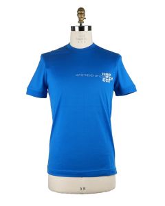 KNT KNT Kiton Blue Cotton T-Shirt Blue 000