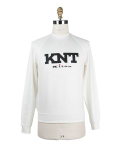 KNT KNT Kiton White Viscose Ea Sweater Crewneck White 000