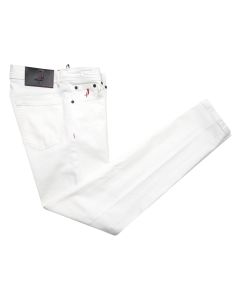 Kiton Kiton White Cotton Ea Jeans Special Edition White 000