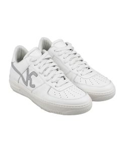 KNT KNT Kiton White Gray Leather Sneakers White / Gray 000