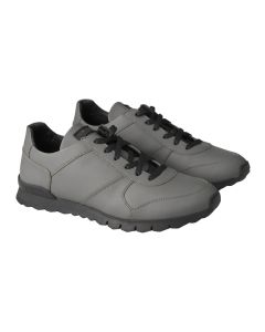 Kiton Kiton Gray Leather Shoes Gray 000