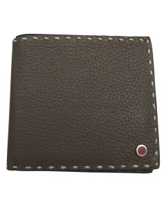 Kiton Kiton Gray Leather Wallet Gray 000