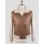 Gran Sasso Gran Sasso Brown Beige Leather Shearling Virgin Wool Coat  Full Zip Brown / Beige 000