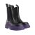 Bottega Veneta Bottega Veneta Black Purple Leather Boots Black / Purple 000